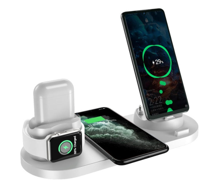 Wireless Charger For IPhone Fast Charger 6 In 1 Charging Dock Station