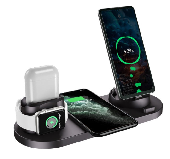 Wireless Charger For IPhone Fast Charger 6 In 1 Charging Dock Station