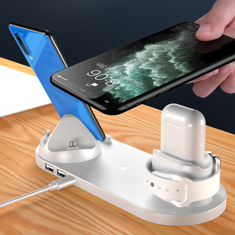 Wireless Charger For IPhone Fast Charger 6 In 1 Charging Dock Station